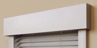 Fabric 6 inch Cornice for Alta Real Wood blinds and window coverings